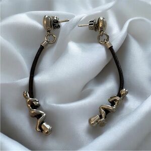 Uno de 50 Silver Man Dangle Earrings